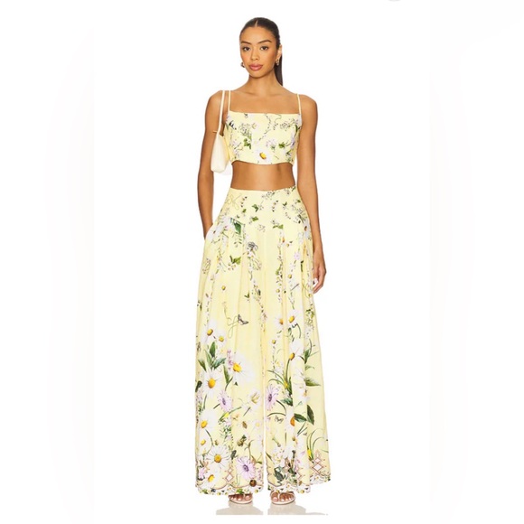 Camilla Daisy Chains Corset Waist Wide Leg PantsNWT medium